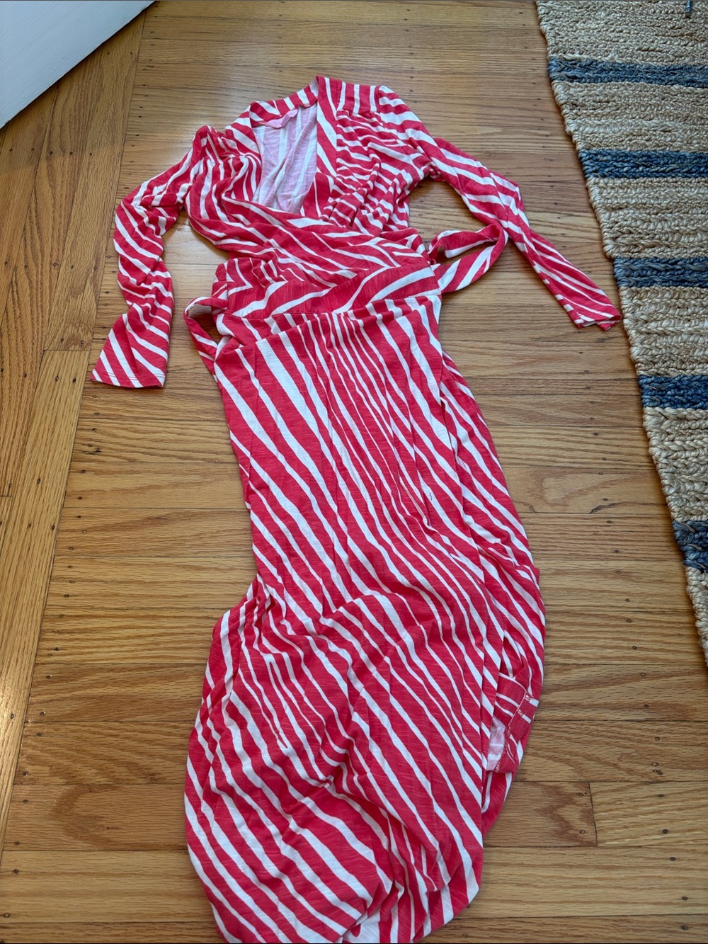 Lilly Pulitzer Striped Pink and White Wrap Dress